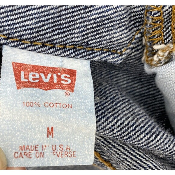 Levi's Denim Trucker Jacket Men's Medium Blue 70507 Made in USA Vintage 1980's - Picture 9 of 16
